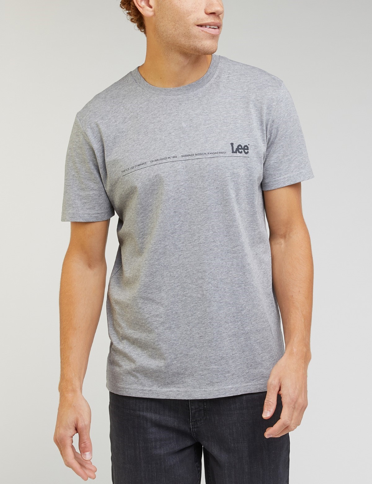 ΑΝΔΡΑΣ > ΑΝΔΡΙΚΑ ΡΟΥΧΑ > ΜΠΛΟΥΖΕΣ > T-Shirt Lee Small Logo Tee ανδρικό γκρι μπλουζάκι LL03FQ03